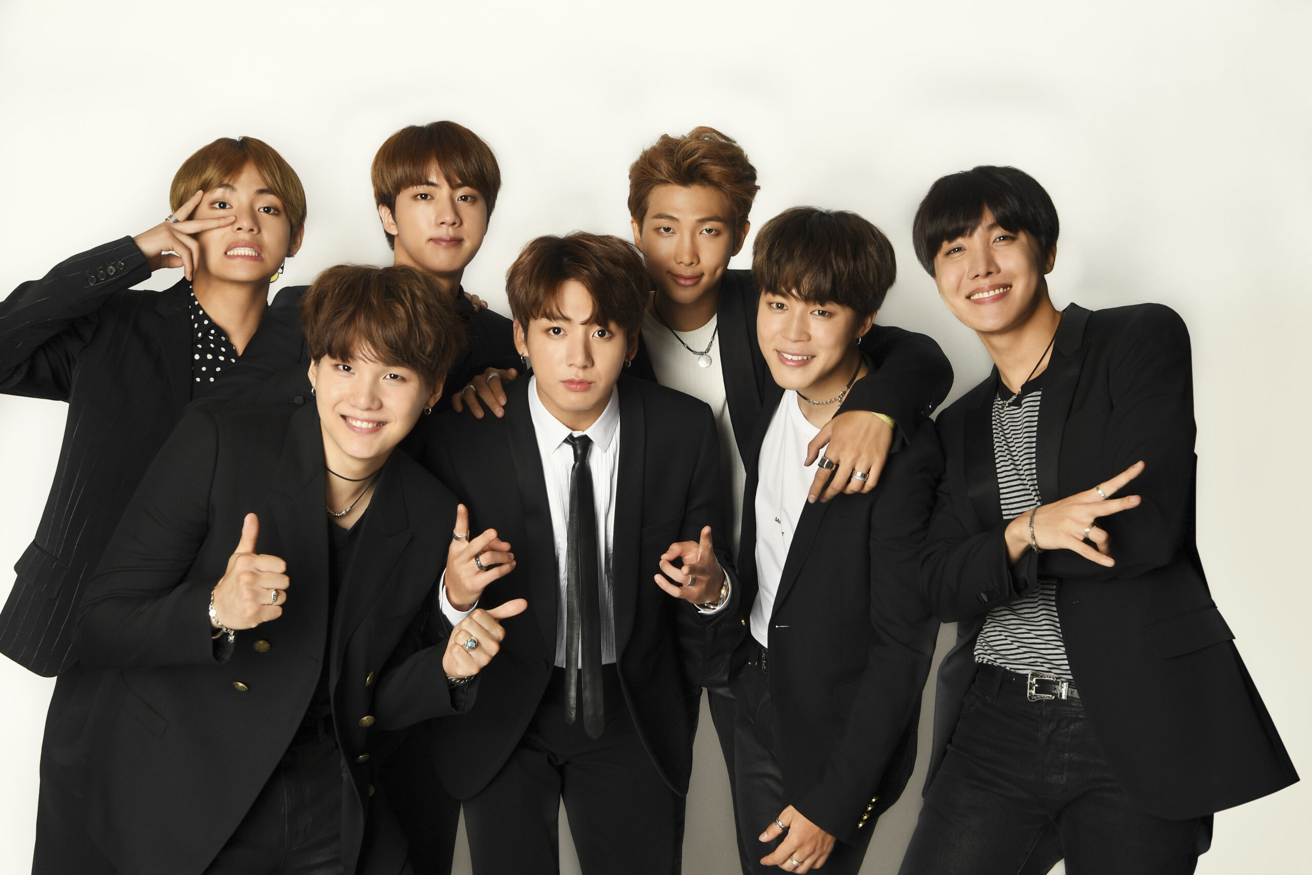 LAS VEGAS, NV - MAY 21:  BTS, also known as Bangtan Boys, pose for a portrait during the 2017 Billboard Music Awards at T-Mobile Arena on May 21, 2017 in Las Vegas, Nevada.  (Photo by Denise Truscello/BBMA2017/Getty Images for dcp)
